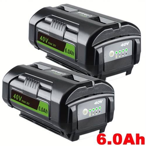 1pc 2pcs replacement for ryobi 40v lithium battery replacement for ryobi 40v 6 0ah lithium battery rbl1820g op4015 op40201 op4026 op40261 op4030 op40301 op4040 op40401 op4050 op40601 op4026a op4050a op4060a