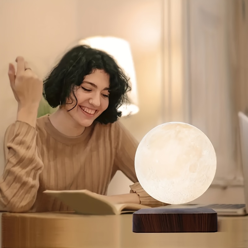  desk lamp a magnetic floating night light with 3 color lighting       a warm and   bedside lamp suitable for bedroom bookroom and living room details 5