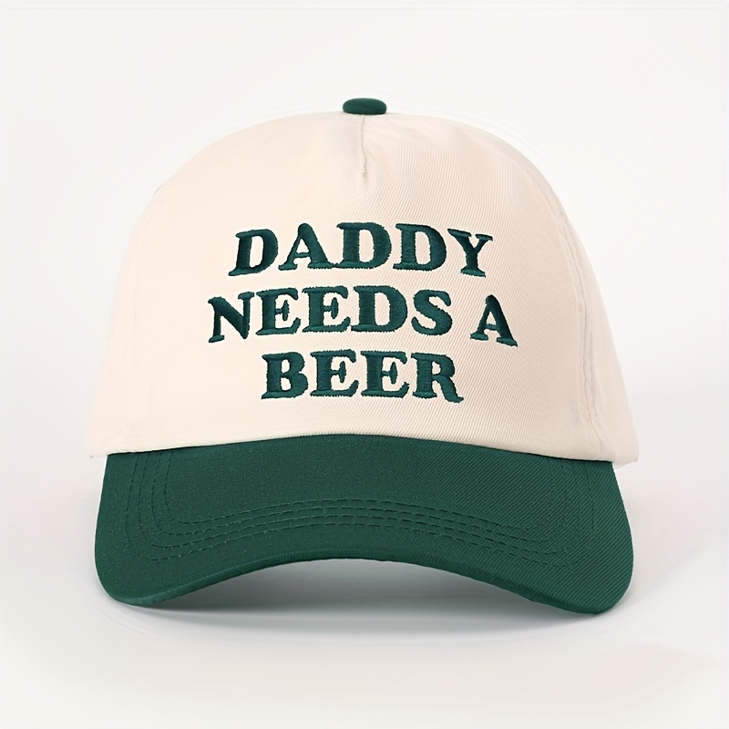 TEMU 1 Embroidered Daddy Color Block Cap, Unisex Trucker Hat Breathable Adjustable Golf Women's Fashion Curved Brim Y2k Couple Style