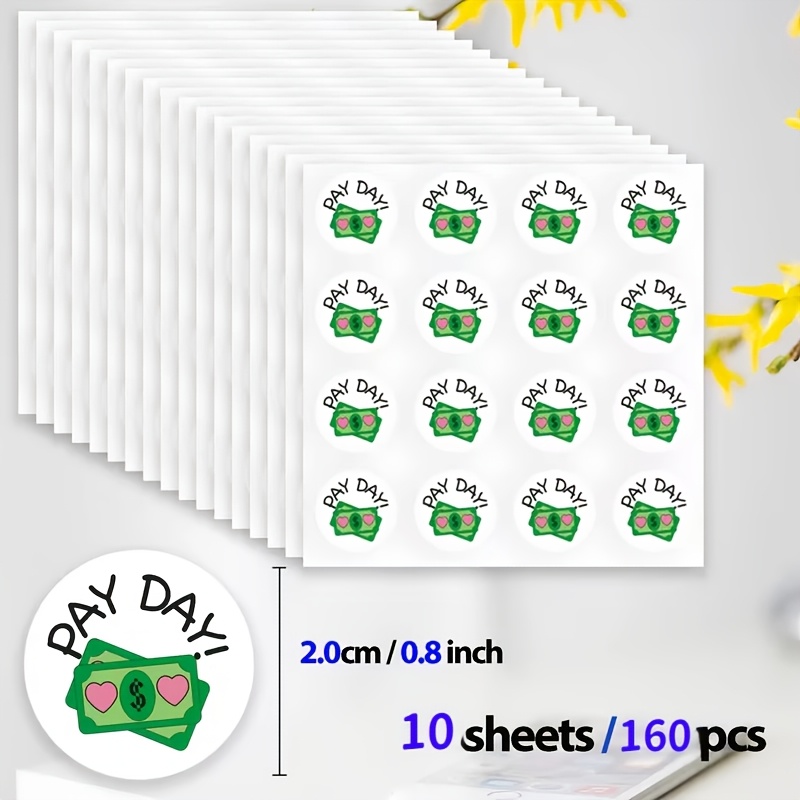 TEMU 160pcs Planner Stickers Suitable For Budgeting, , Journaling - 0.8โ Weekly/monthly Calendar Labels With Date Tracking For Journals, To-do ,
