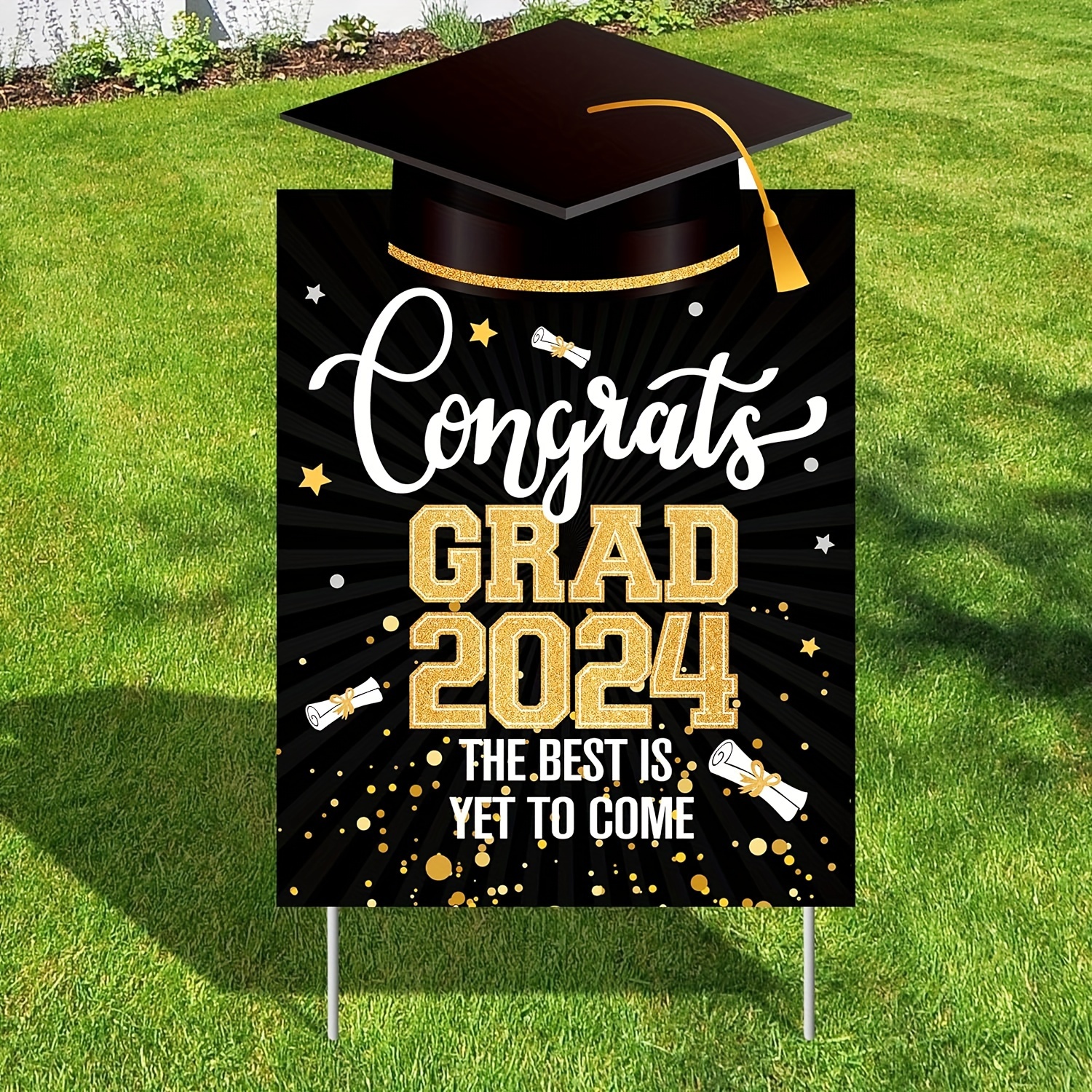 Graduation Yard Sign 2024 Stakes Congrats Grad Yard Sign Temu New Zealand