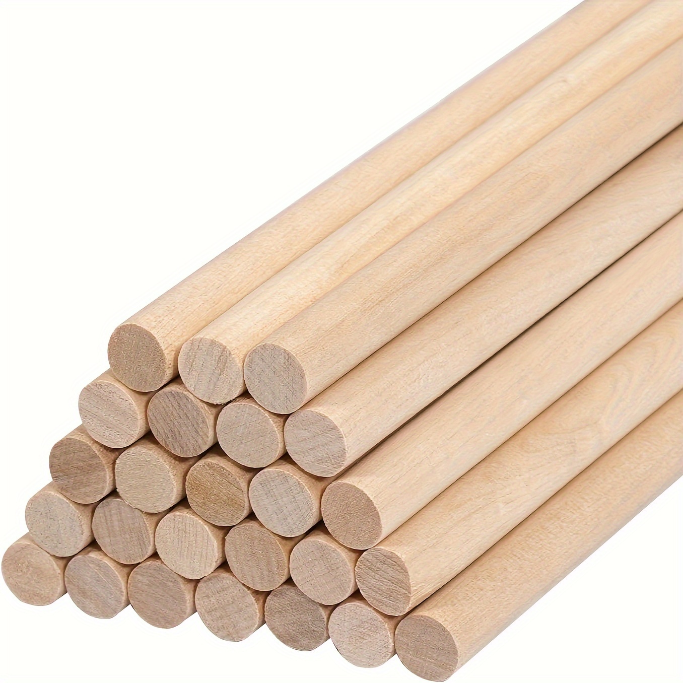 

10 Pcs Unprocessed Wooden Dowel Rods, 0.4 X 19.7 Inch, Perfect For Crafts And Diy Projects