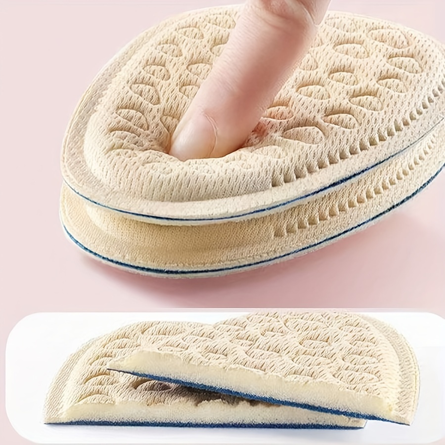 One Pair of Soft Round Head Relief Shoe Pads with Peach Heart Cushion, Anti-Slip for High Heels and Casual Shoes