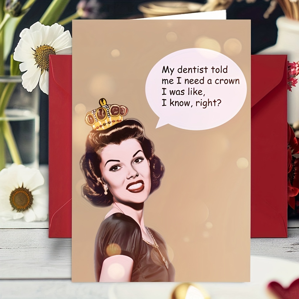 

Funny & Humorous Crown-themed Birthday Card - Design, Halloween & More - High-quality Paper, Comfortable Touch By Newzeli Halloween Birthday Card