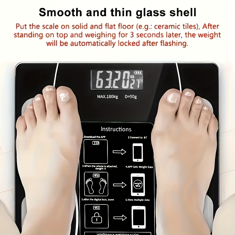 a scale with wireless function battery powered wireless weight scale aaa non rechargeable batteries not included suitable for home and office use gift giving details 4