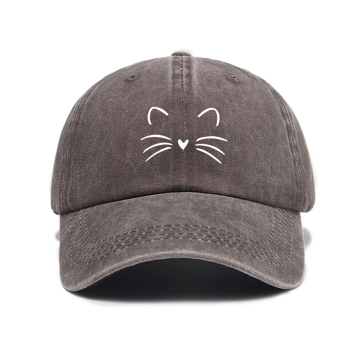 womens large head size baseball cap adjustable   fit breathable   autumn hat with cute duck paw print white   pink navy blue casual cap for face wide brim hand     14