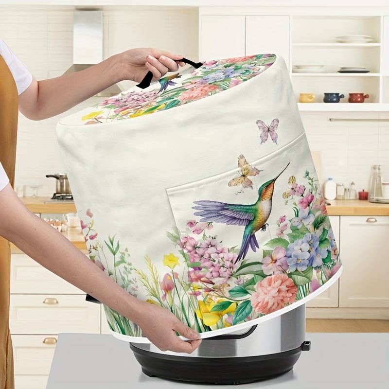 Hummingbird Floral Dust Cover Compatible With Instant Pot And Extra Additions, For Electric Cooker And Air Fryer…: retailer-supplied image