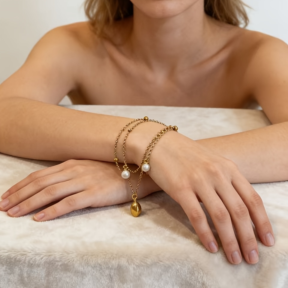 Women's Minimalist Thin Stainless Steel Chain Bracelet, Exquisite