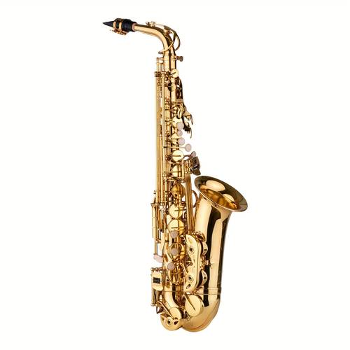 as200 eb saxophone brass lacquered sax wind instrument with carry case gloves straps cleaning cloth brush