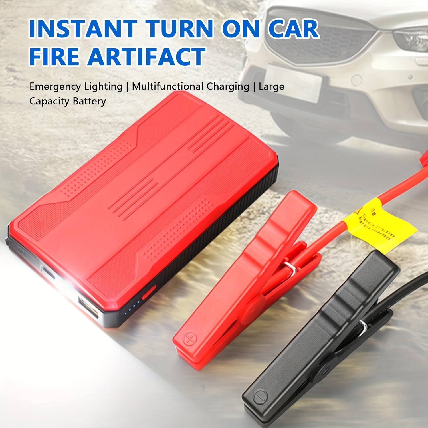 99000mAh Jump Starter & Power Bank with USB Fast Charging