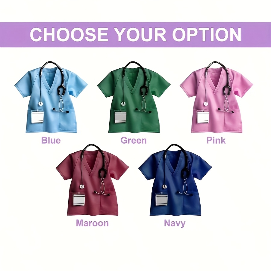 TEMU Set Of 5 2d Flat Keychains For Nurses - Featuring A Stethoscope Charm Design, Personalized With Name, Initials, Or . A Durable Gift In Hospital