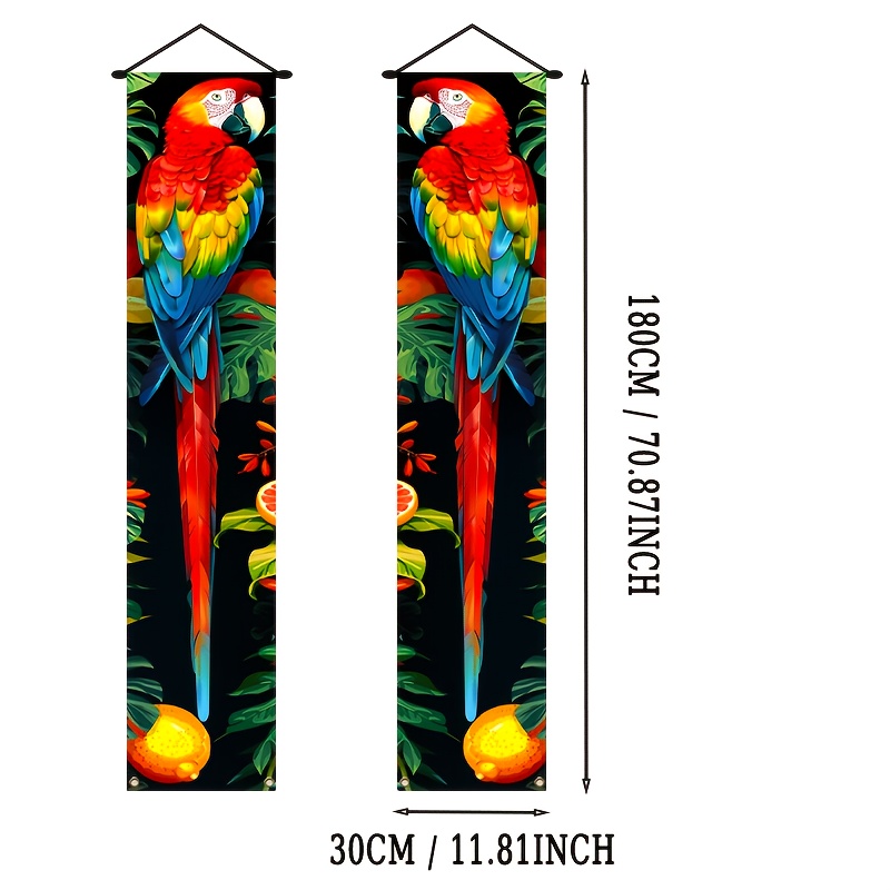 TEMU 2 Drapeaux de Décoration pour Porte d'Entrée, Thème Printemps-Été, Bannière et Couplets Suspendus, Accessoires Intérieurs et Extérieurs,