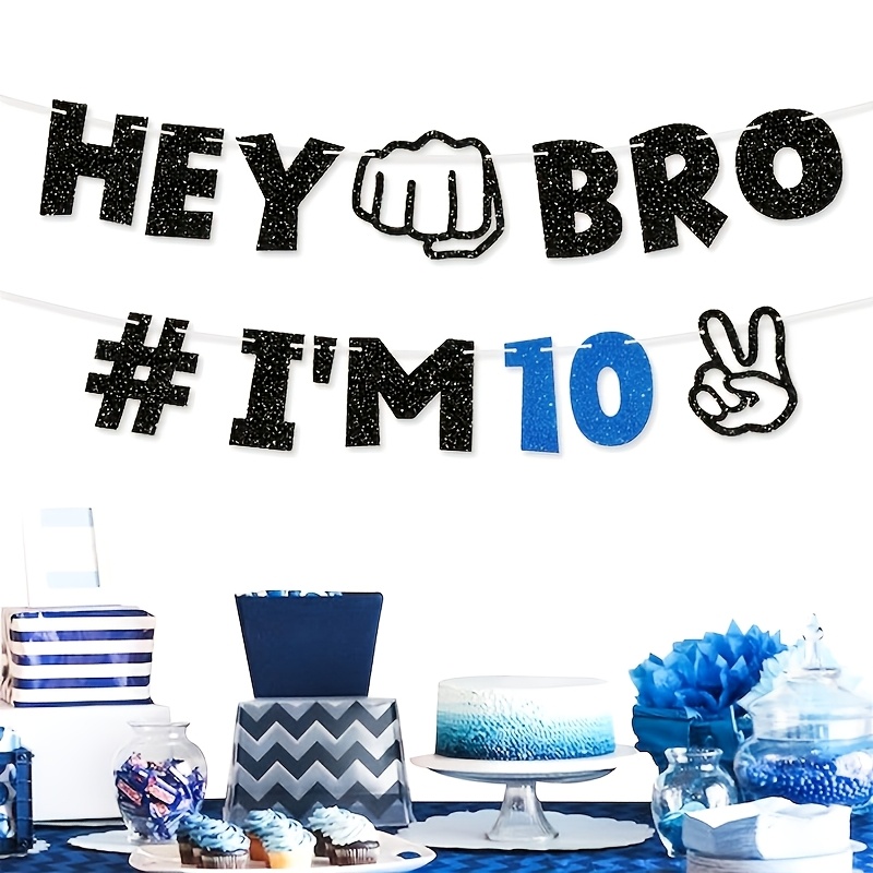 TEMU 1 Set I' Glitzer-Banner, Out Einstellige Zahl, Bro I', . Geburtstag Party-Dekorationszubehör
