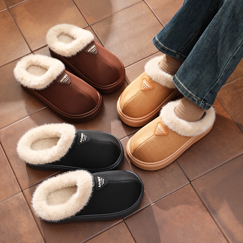 unisex slippers solid color fluffy soft   eva   sole lightweight comfort indoor outdoor womens fashion home shoes fabric upper fabric   eva sole fabric insole details 13