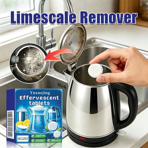 12pcs multi purpose descaling whitening tablets removes limescale tea stains coffee stains and dirt suitable for drinking appliances such as coffee makers kettles water dispensers teapots and