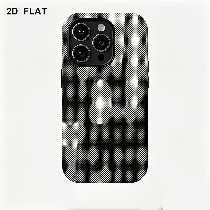 TEMU Phone Case: 2d Flat, Black Stylish Design, Dual Layered Case For Durable, Tough, , For Iphone 17, 16, 15, 14, 13, 12, 11, 8, 7, X, Xs, Xr, Plus,