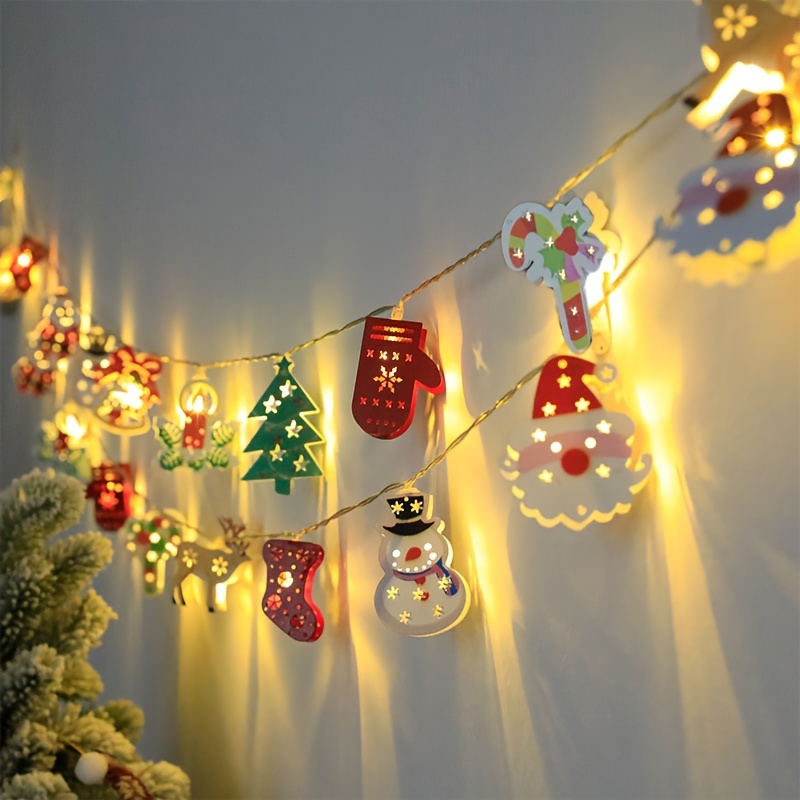   led christmas string     snowman     for     parties     batteries not included details 1