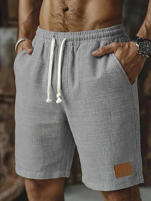 herren-sommershorts mit kordelzug