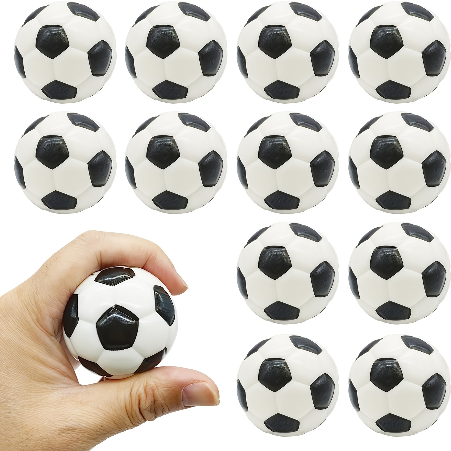 6 pack mini soccer stress balls 1 6 inch small foam   for kids adults soft squeeze soccer balls for relax anxiety party favors classroom prizes goodie bags stuffers