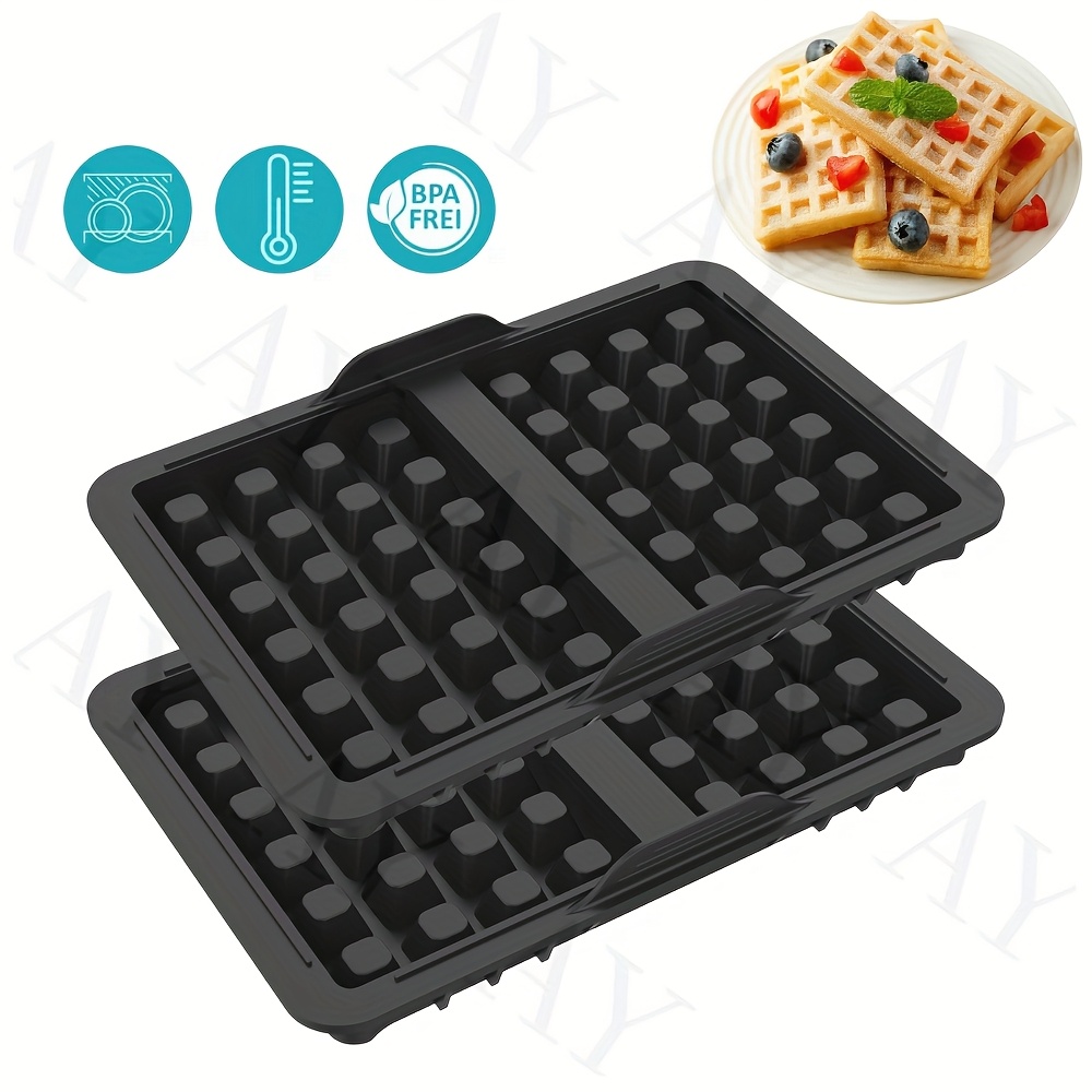 1/2pcs Air Fryer Silicone Liners Non-Stick Reusable Air Fryer Waffle Baking Pan Waffle Mold for Ninja AF400EU AF451EU SL400EU AF500DE Models and Many Other Air Fryers Accessories