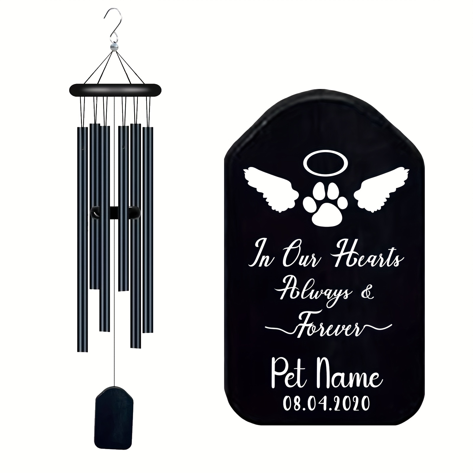Personalized Pet Memorial Wind Chime with Custom Name