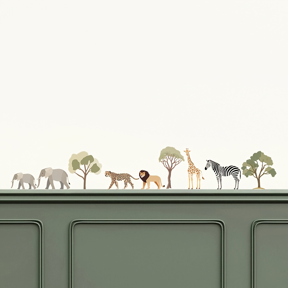 Reusable Forest Animal Wall Decals - Zebra & Design For Bedroom, Living Room Decor