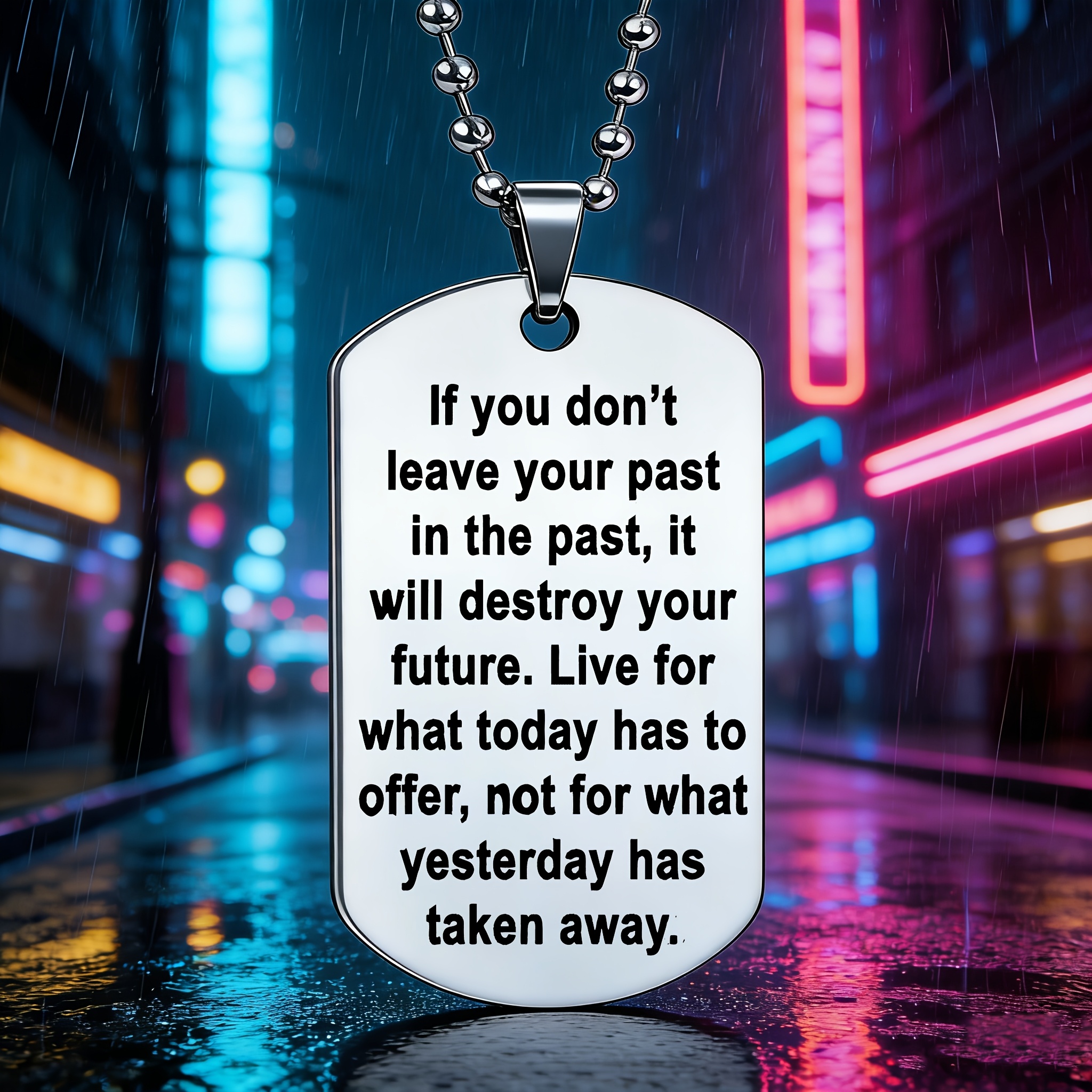 TEMU 1. A And Inspirational "live For Today" 201 Stainless Steel Pendant Necklace, From Low Points, Students, Graduation Season, Birthdays, And