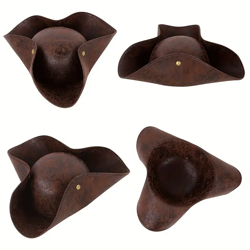 hat for adults faux leather costume accessory for birthday halloween themed parties hand washable electricity free featherless role playing prop cosplay gear details 8