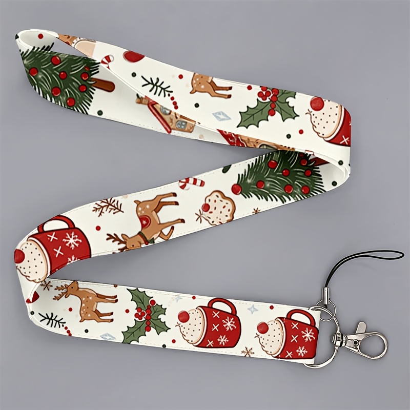 TEMU Cordón 2D para todas , ideal para , hombres y mujeres, con diseño navideño de renos y estampado de bebidas calientes, para y trabajadores de