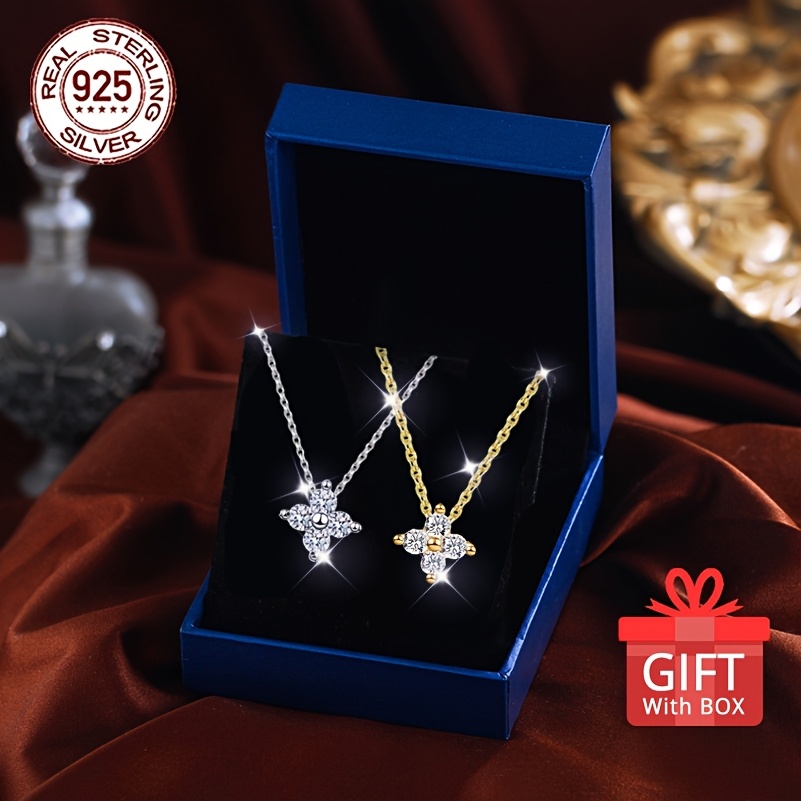 925 Silver 4-Leaf Clover Pendant Necklace
