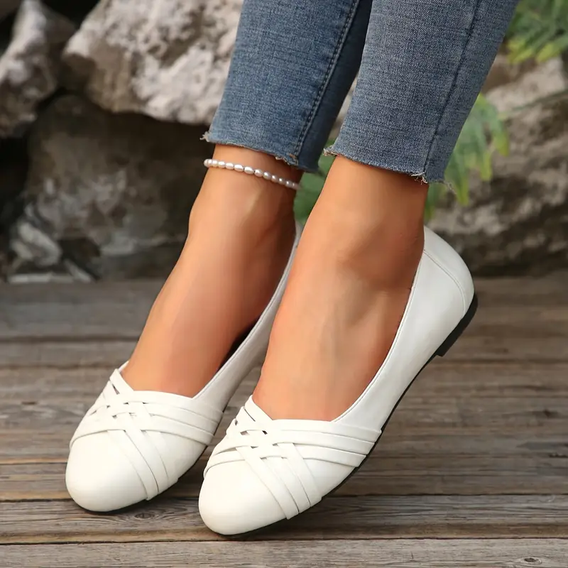Women'* Ballet Flats Slip On Round Toe Flat Shoes with Cross Strap Detail Soft Sole Comfortable Lightweight Casual Dress Flats for Office Work Business * Wear * Wedding Spring Summer, Women Shoes Women'* Ballet Flats Slip On Round Toe Flat Shoes with Cross Strap Detail Soft Sole Comfortable Lightweight Casual Dress Flats for Office Work Business * Wear * Wedding Spring Summer, Women Shoes