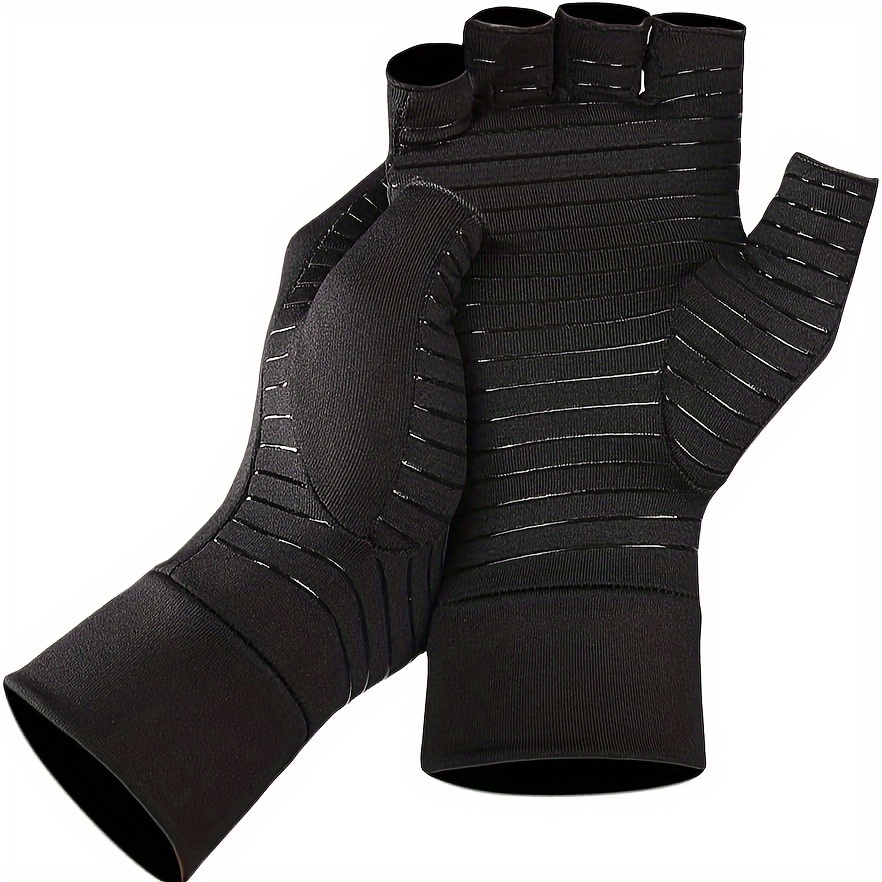 Image of Copper Fiber Half-finger Gloves, Outdoor Gloves, Riding Gloves, Sports Gloves, Anti-slip Gloves, Unisex