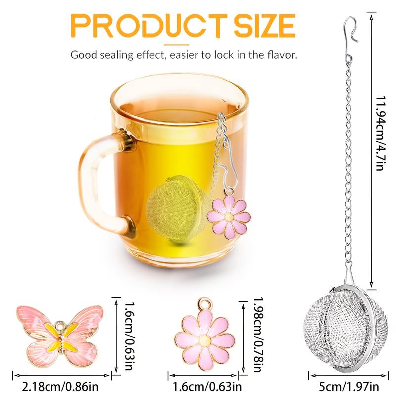 Stainless Steel Mesh Tea Infuser - Metal Cup Strainer With Lid For Loose Leaf Tea