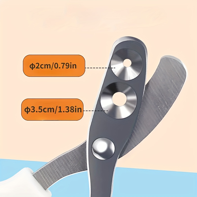 Custom Newly Upgraded Design Cat&Dog Nail Clipper Personalized Two Circular Cutting Holes of Different Size(2mm&4mm)-Avoid Over Cutting Pet Nail Clippers -Professional Paw Trimmer Set for Pet