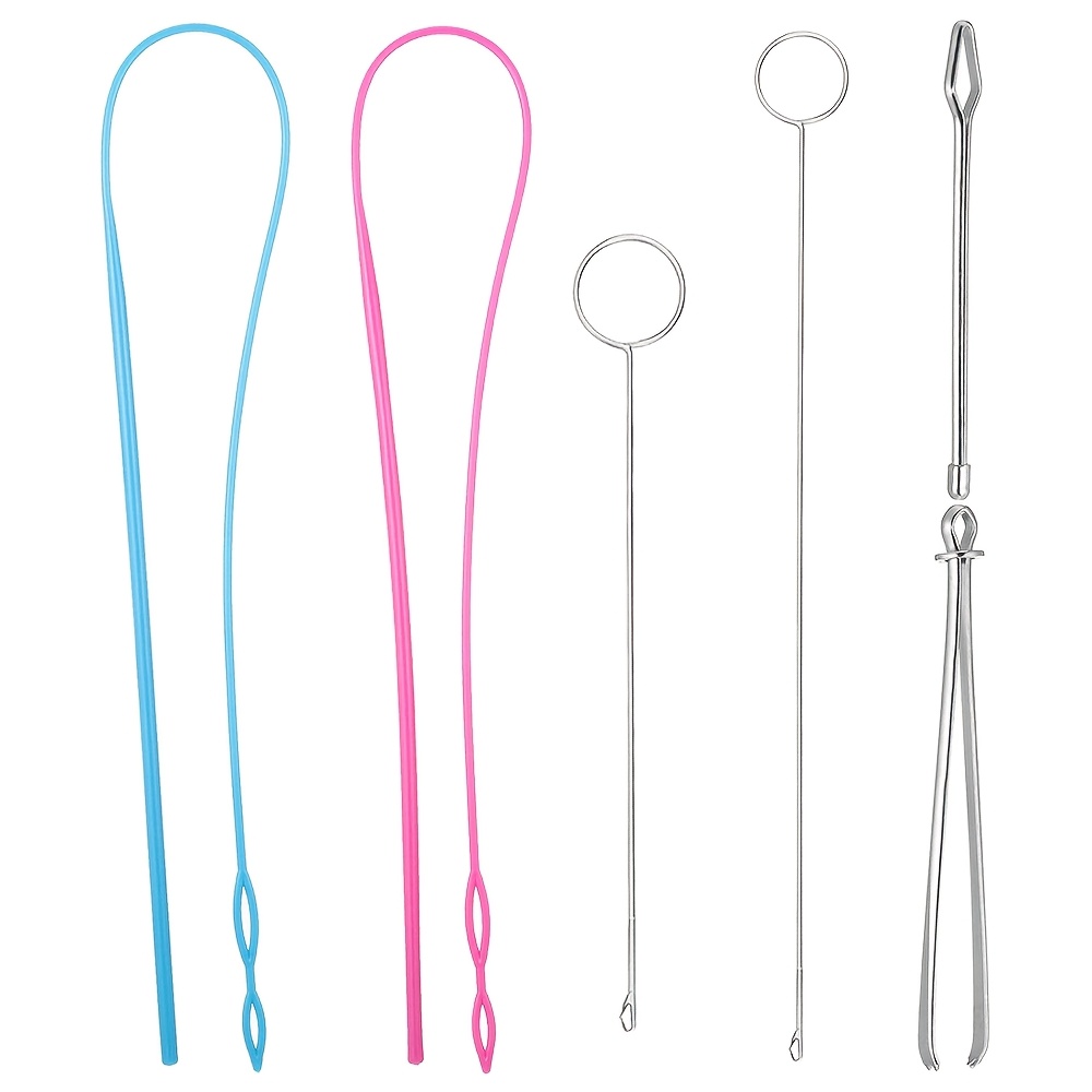 

6pcs Sewing Kit With Long Loop Turner, Flexible Drawstring , Metal Belt , And Hook For Diy Knitting , Sewing Supplies Accessories, Turning Tool