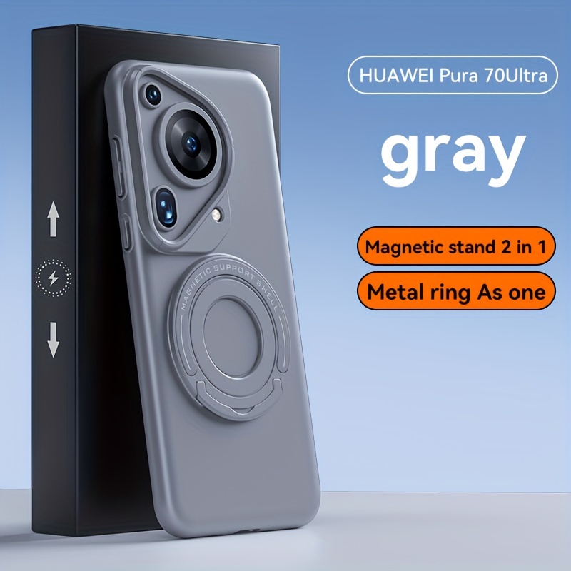 For Huawei Pura 70/Pura 70 Pro Premium Stand Phone Case, Comfortable Hand Feel, Classic Retro High Quality Pura 70 Pro Drop Resistant Case_voghion.com