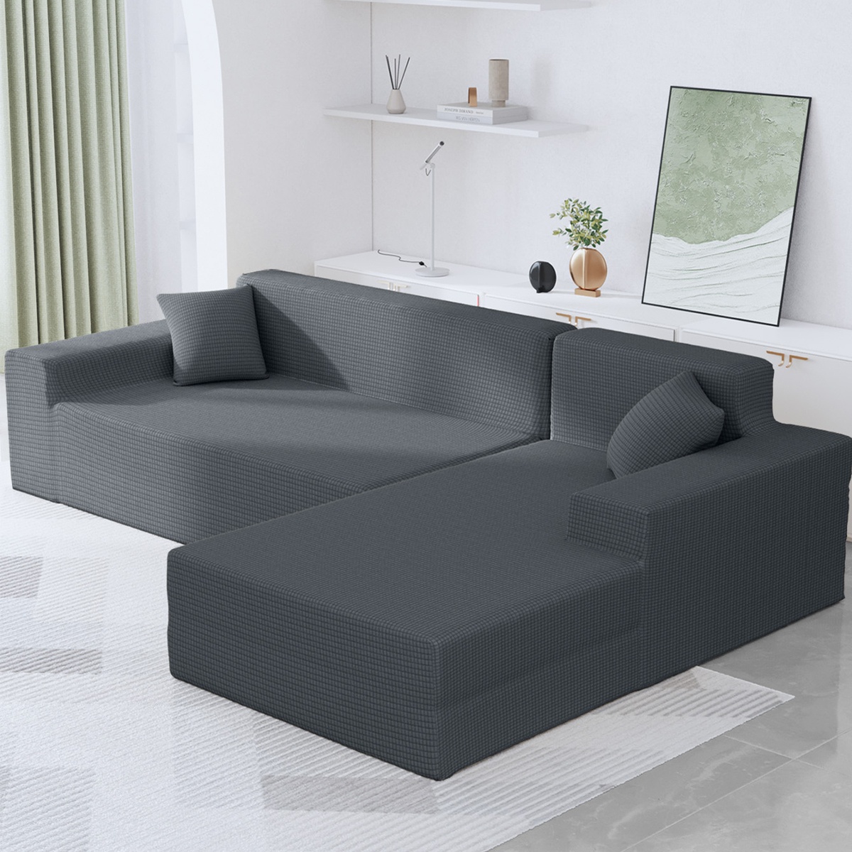 TEMU 1pc Housse de Canapé Extensible Toutes pour Salon et Chambre, Adaptée aux Animaux