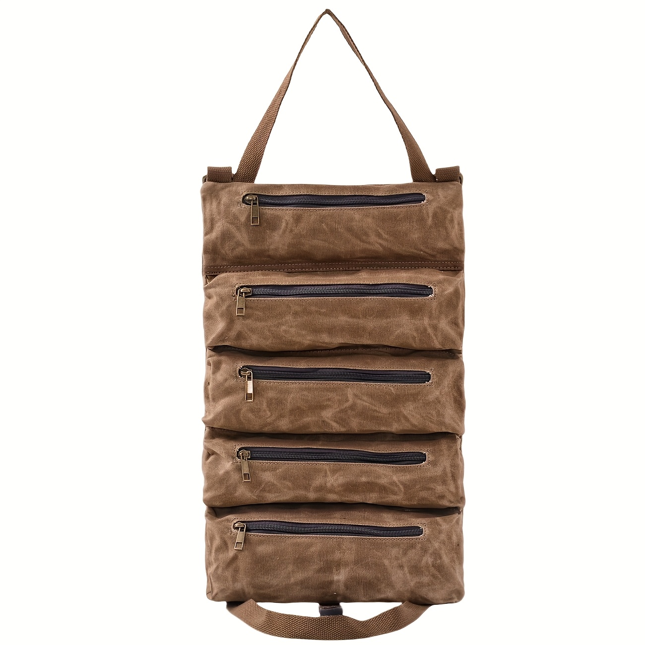 Vintage Canvas Tool Bag, Suitable for Storing Wrenches and Vehicle Repair, Portable Tool Bag, Thickened Multi-Functional Woodworking Bag for Tool Storage, Durable Hardware Tool Organizer