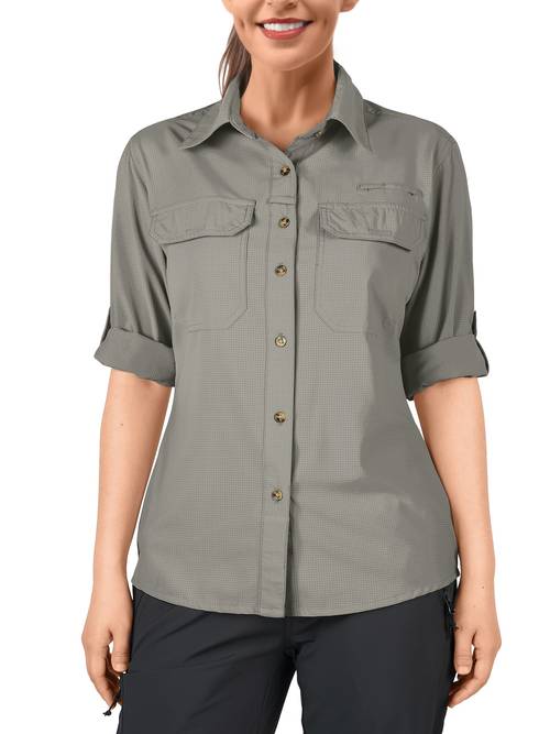 33 000ft womens shirt cool quick dry long sleeve outdoor fishing hiking travel shirt plus size