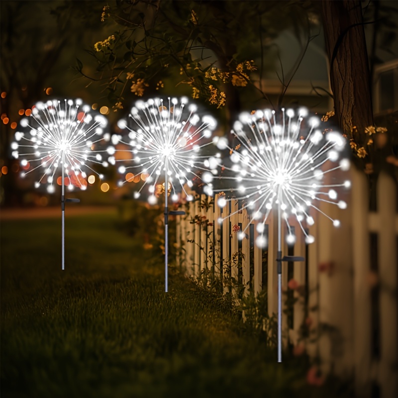 Solar Garden Firework Light, LED Outdoor Solar Garden Decorative Light, IP65 High Quality DIY Landscape Lighting for Walkways Backyards Christmas Holiday Decorations