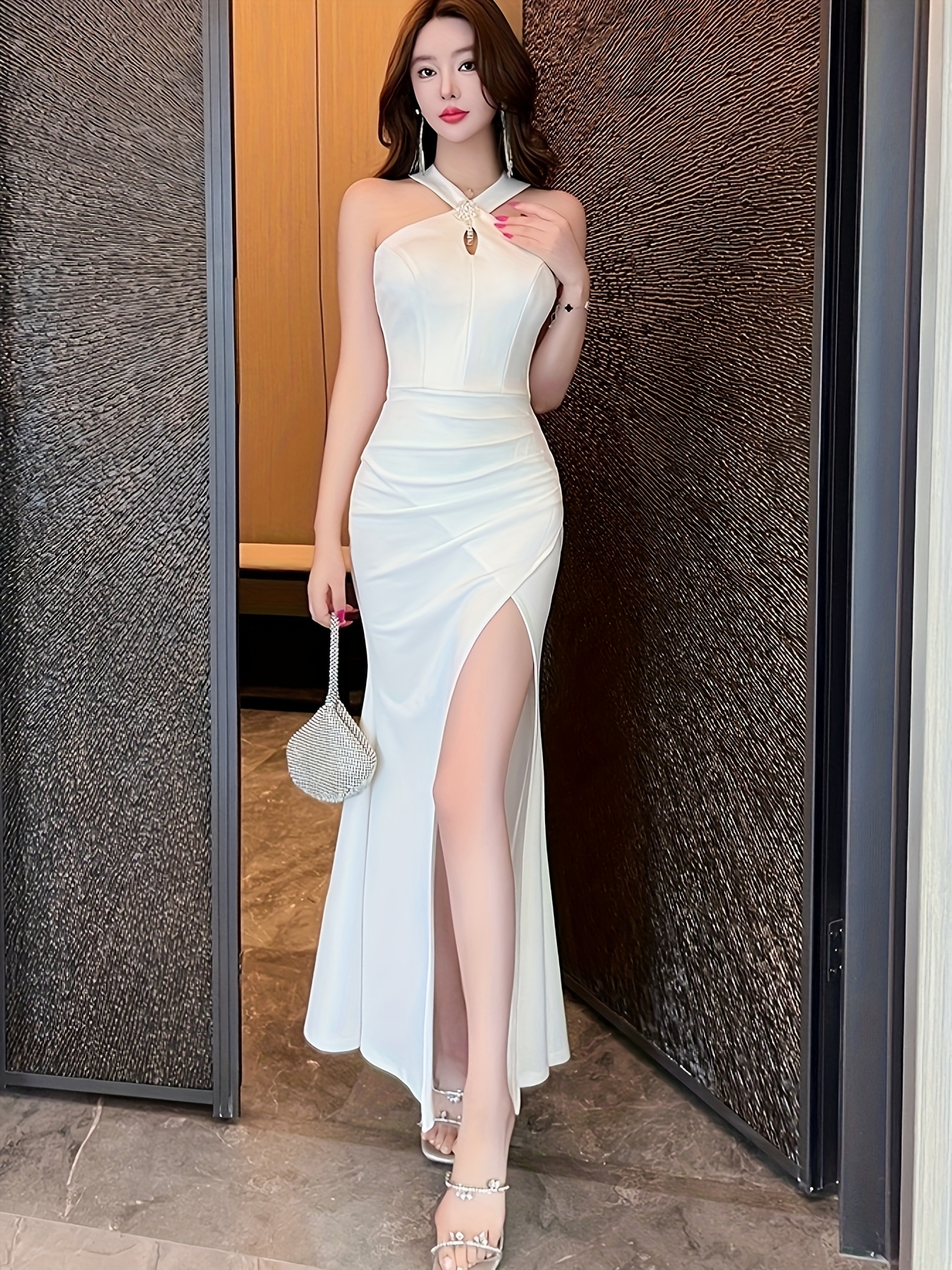 green emerald velvet dress Amazon.com: EYNMIN Women's Lace Strap Bodycon Satin Midi Dress Square Neck  Backless Elegant Formal Party Dresses White XS : Clothing, Shoes & Jewelry
