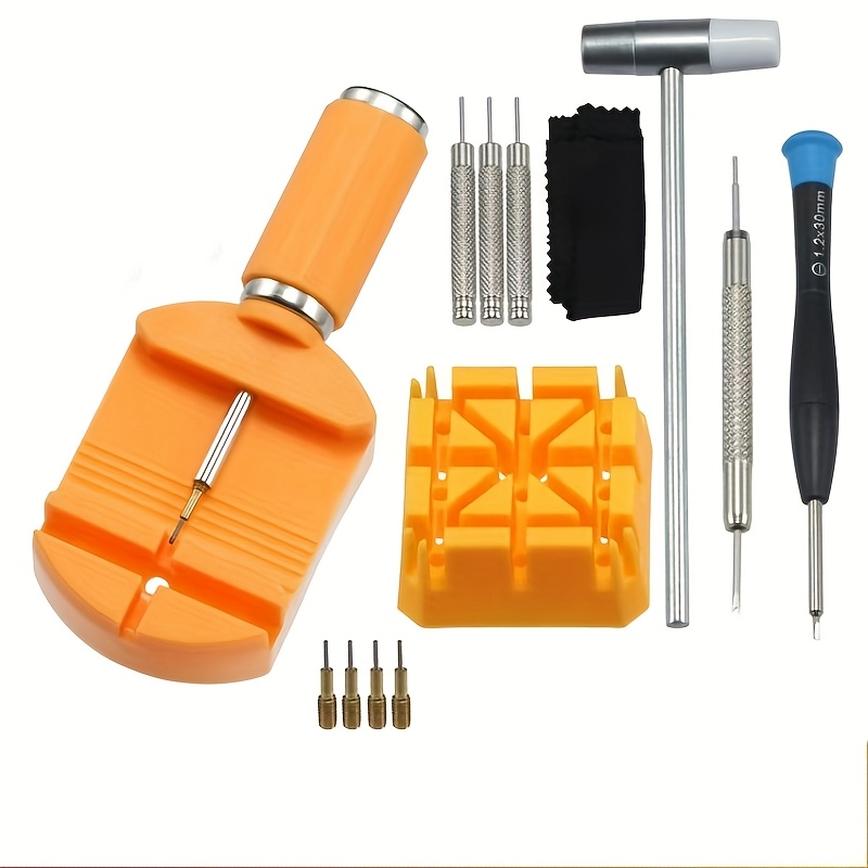 13pcs of watch chain removal tools, strap tool kits, repair kits for watch strap adjustment, replacement and resizing, with   manual, watch chain remover, strap adjustment, watch strap adjustment, watch strap adjustment, watch repair tools and accessories, fix watch bracelet, watch strap adjusment tools, watch tool repair kit, watch repair tools to unscrew, watch replacement kit, watch repair parts, watch maintenance kit, precision watch tools,   adjuster, 0