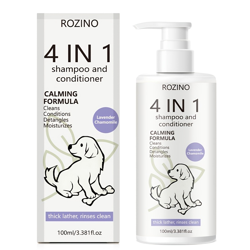 Image of Instant , 100ml Large Capacity 4-in-1 Pet Shampoo And Conditioner, -in-one Wash | Suitable For Cats And Dogs, Super Strong Deep Clean, Brightening, Softening Fur, -free Foam, Rich Foam, Easy Rinse