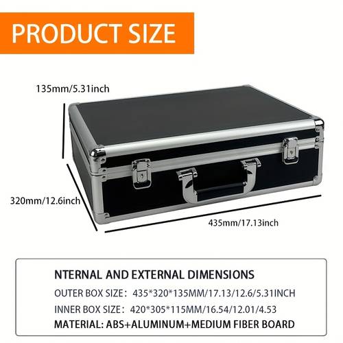durable aluminum storage box with lock lightweight multi functional secure travel case for home office outdoor use portable organizer for tools collectibles