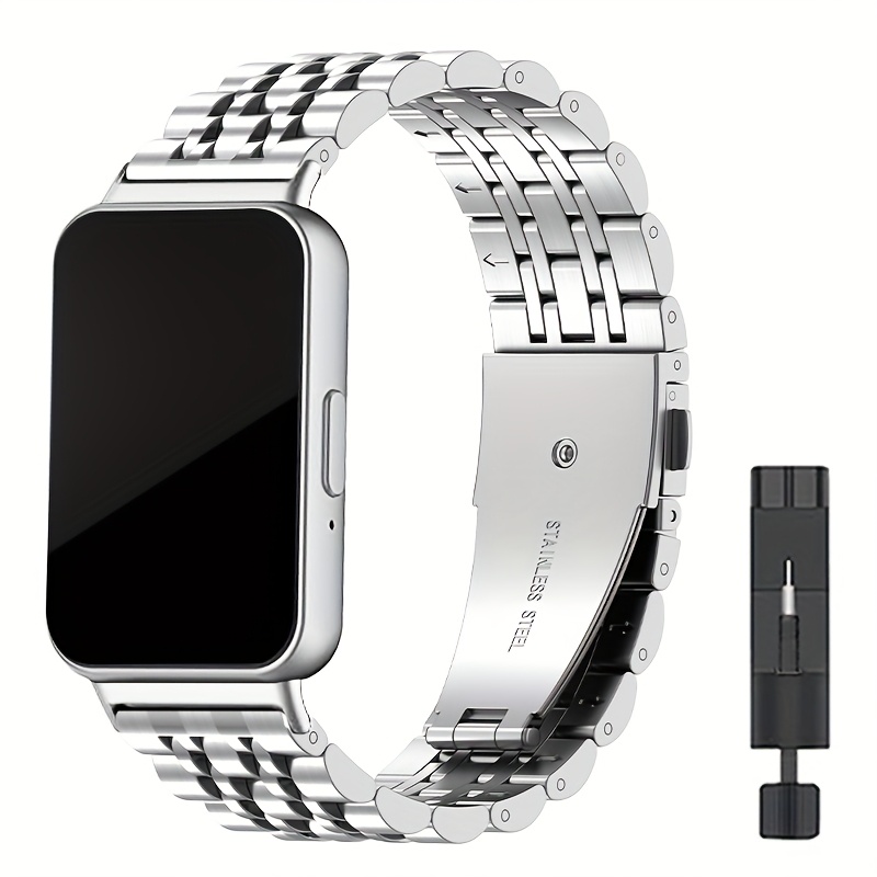 TEMU 2 Tone Stainless Steel Metal Watch Band Compatible With Galaxy , Metal Strap Suitable For Galaxy Watch, Suitable For Men And Women