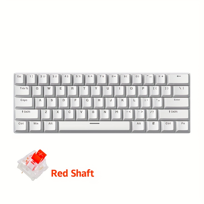 TEMU Clavier mécanique de jeu portable à 61 touches - RGB filaire, clavier complet à de touches instantané, adapté aux joueurs PC Mac et aux