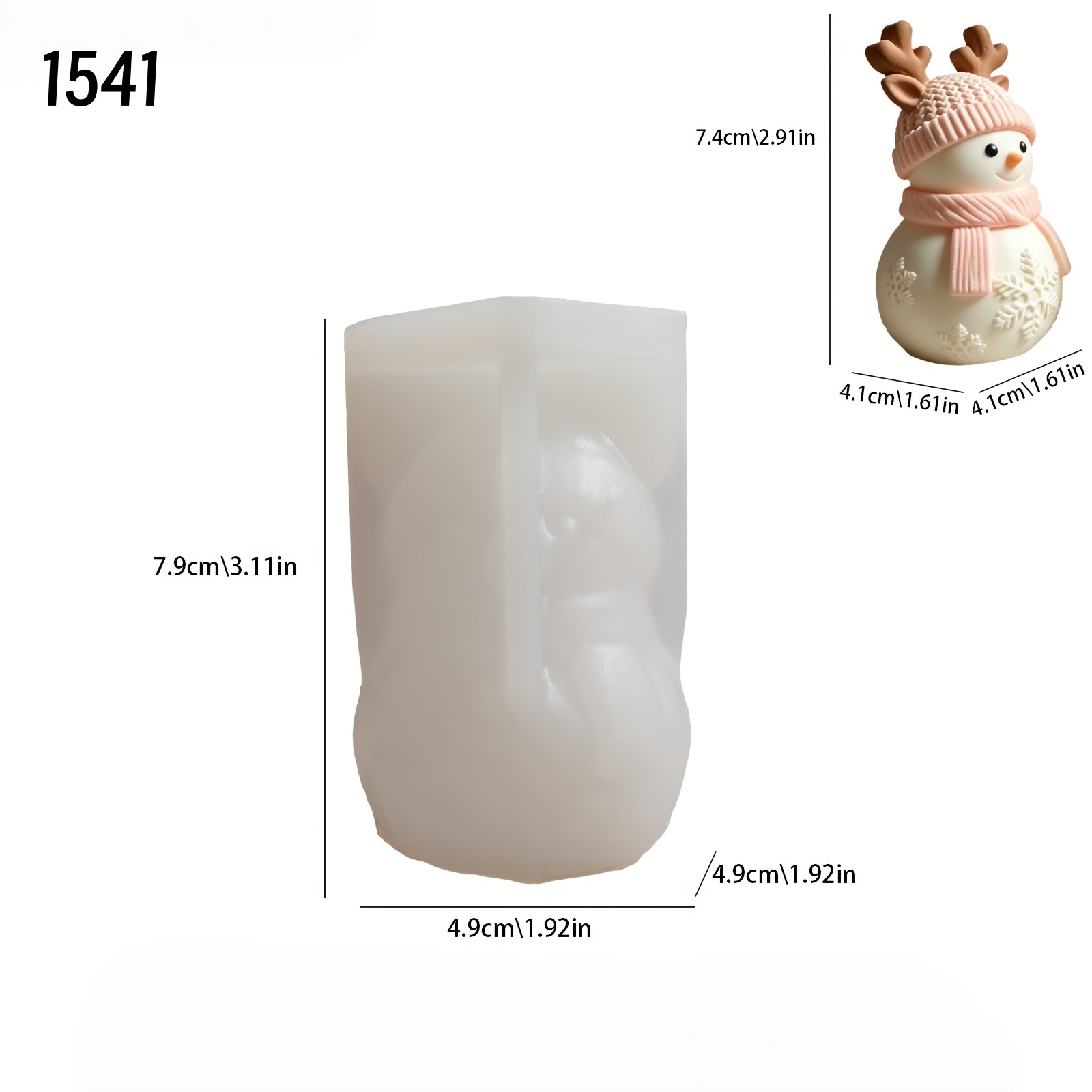 TEMU 4 Styles Disponibles : Nouveaux Moules en Silicone 3D avec de Noël, Écharpe et Bonnet Tricotés, Motif de Neige et de Neige, Idéal pour Bougies,