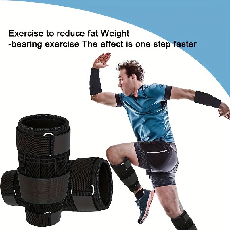 adjustable ankle weights for running walking black nylon with