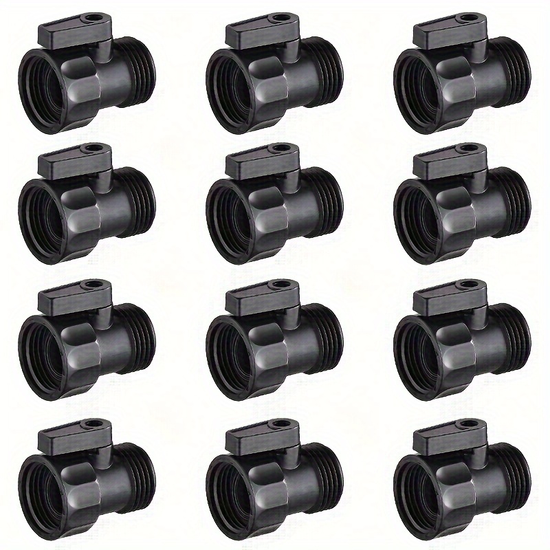 

12pcs, Garden Irrigation Valve Thread Hose Switch, Plants Water System With Adjustable Control Valve Switch, Watering Sprinkler Nozzle, Garden