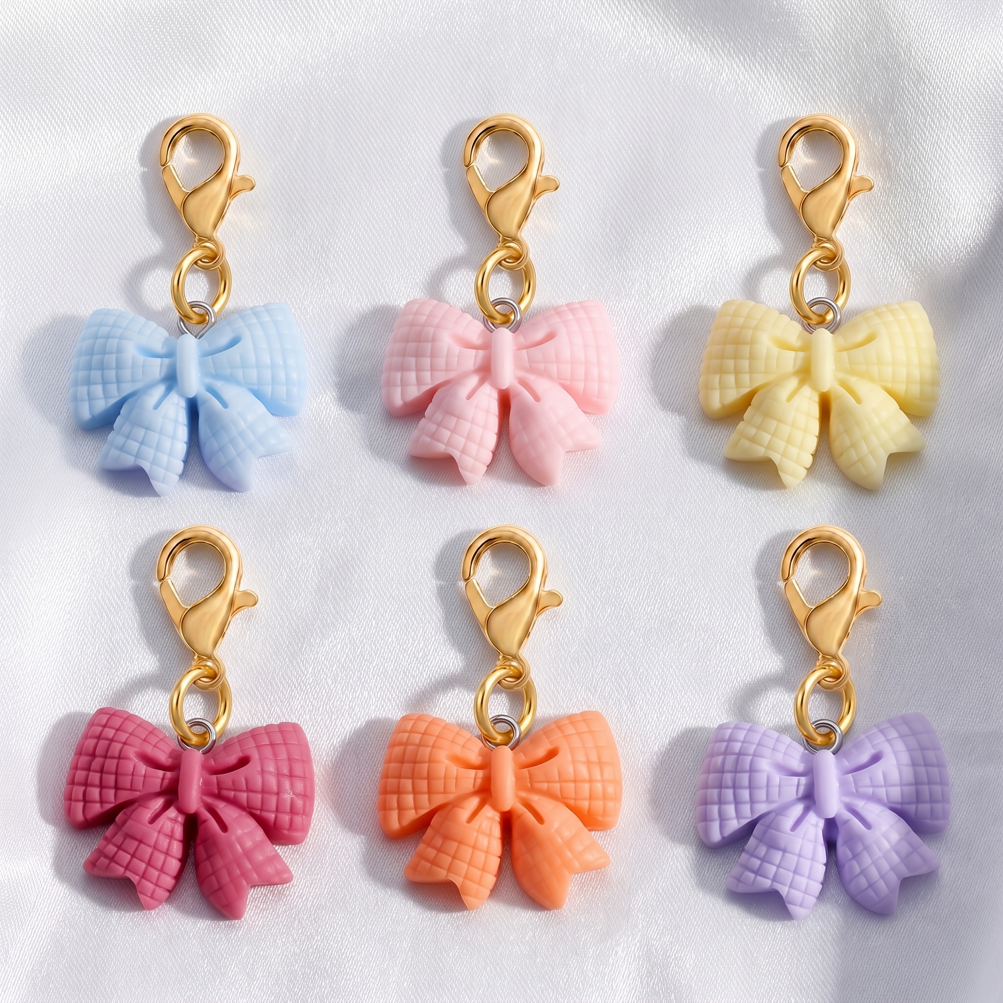 TEMU Set da 6 pezzi di portachiavi a carini per donna, ciondoli per borse in resistente per borse a e zaini, accessori multicolore kawaii per
